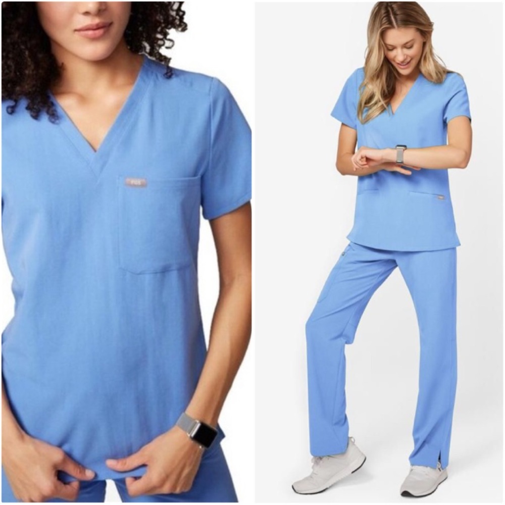 FIGS Ceil Blue Catarina and Kade Scrubs Set